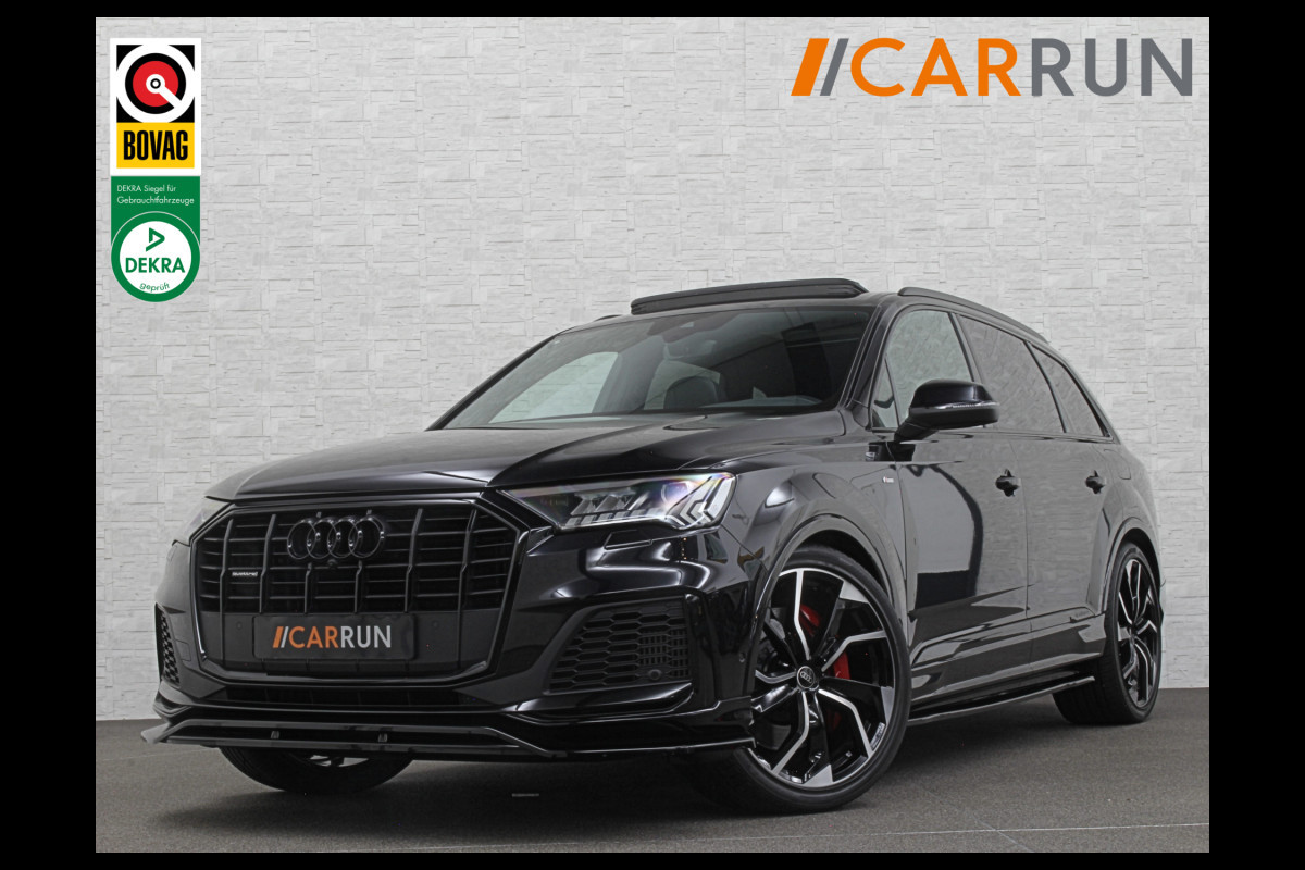 Audi Q7 50 TDI 7-Persoons S-Line | RS Leder | 360 Camera | Trekhaak | ACC | Panorama | B&O Sound | Head-Up | 73426,= Ex btw | Soft-Close | Matrix-LED | 4-Zone Clima | Stoelverwarming V+A | Keyless-Entry | Standkachel | Luchtvering | Tour-Pakket | Memory | Sfeerverlichting | Stuurverwarming | Autom. Parkeren | Carplay |
