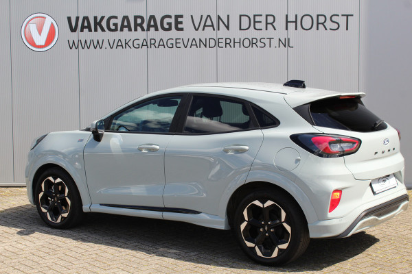 Ford Puma 1.0-125pk EcoBoost Mild-Hybrid ST-Line X AUTOMAAT ! Fabr. garantie t/m 22-04-2029 ! Slechts 6.800km ! Aut. airco, lane- en side assist, camera 360gr., stoel-, stuur- en voorraamverwarming, navigatie, telefoonvoorb., adaptieve cruise control etc.