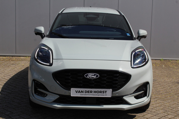 Ford Puma 1.0-125pk EcoBoost Mild-Hybrid ST-Line X AUTOMAAT ! Fabr. garantie t/m 22-04-2029 ! Slechts 6.800km ! Aut. airco, lane- en side assist, camera 360gr., stoel-, stuur- en voorraamverwarming, navigatie, telefoonvoorb., adaptieve cruise control etc.
