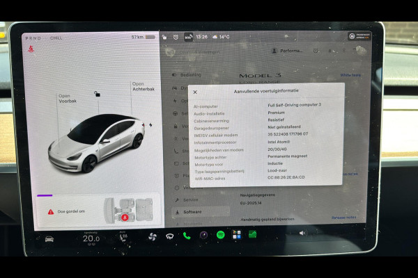 Tesla Model 3 Long Range AWD 75 kWh SOH 90%| 83.000KM!! | AUTOPILOT| GARANTIE ACCU + AANDRIJFLIJN TOT 12-2027 OF 192.000KM!