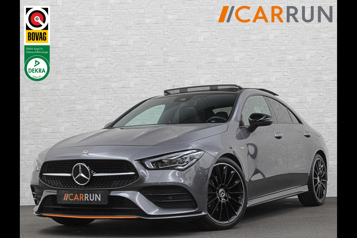 Mercedes-Benz CLA-Klasse 180 Edition 1 AMG-Line | Panorama | Sfeerverlichting | Widescreen | Memory | Multi-Beam LED | Keyless-Go | 19 Inch | Stoelverwarming | Night-Pakket | Camera | Origineel NL | Nieuwe Banden & Onderhoudsbeurt |