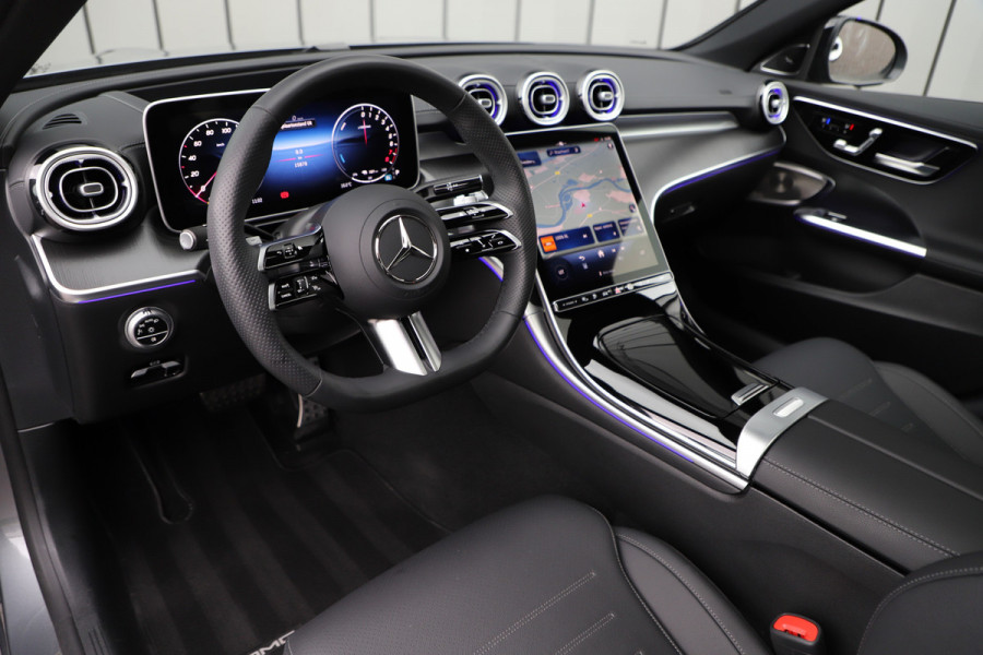 Mercedes-Benz C-Klasse 300e AMG | 313PK | Head-up | Keyless | Burmester | Distronic+ | Sfeerverl. | Stoelkoeling | Stuurwielverw. | Memory | 2025.