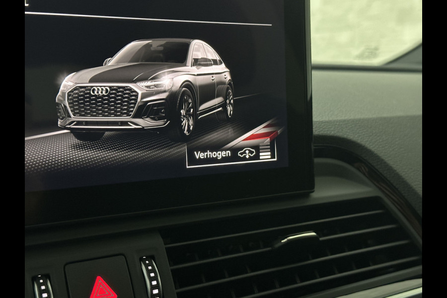 Audi Q5 Sportback S-Line | Luchtvering | Panorama | Carbon | Head-Up | Trekhaak | Keyless-Entry | Leder | Matrix-LED | Black-Optic | Standkachel | Virtual-Cockpit | Carplay | Getint Glas | Stoelverwarming | Zwarte Hemel | Draadloos Laden |