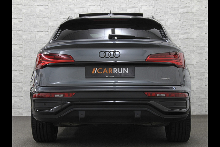 Audi Q5 Sportback S-Line | Luchtvering | Panorama | Carbon | Head-Up | Trekhaak | Keyless-Entry | Leder | Matrix-LED | Black-Optic | Standkachel | Virtual-Cockpit | Carplay | Getint Glas | Stoelverwarming | Zwarte Hemel | Draadloos Laden |