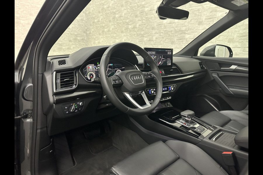 Audi Q5 Sportback S-Line | Luchtvering | Panorama | Carbon | Head-Up | Trekhaak | Keyless-Entry | Leder | Matrix-LED | Black-Optic | Standkachel | Virtual-Cockpit | Carplay | Getint Glas | Stoelverwarming | Zwarte Hemel | Draadloos Laden |