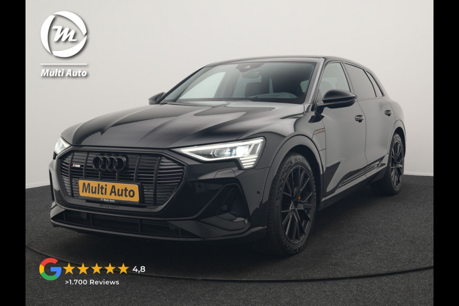 Audi e-tron 50 Quattro Black Edition 313pk Dealer O.H. | Luchtvering | Trekhaak | Camera | Head Up | Lederen Sportstoelen Memory & Verwarmd | Bang & Olufsen | Cruise Control | Keyless | Sfeerverlichting | Apple Carplay | Navigatie | DAB | 21''L.M |