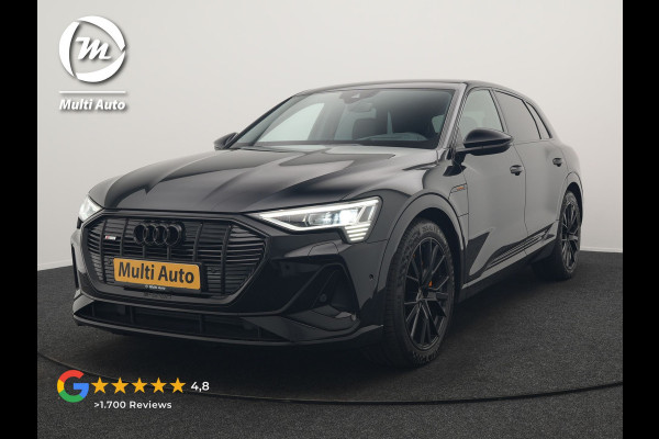 Audi e-tron 50 Quattro Black Edition 313pk Dealer O.H. | Luchtvering | Trekhaak | Camera | Head Up | Lederen Sportstoelen Memory & Verwarmd | Bang & Olufsen | Cruise Control | Keyless | Sfeerverlichting | Apple Carplay | Navigatie | DAB | 21''L.M |