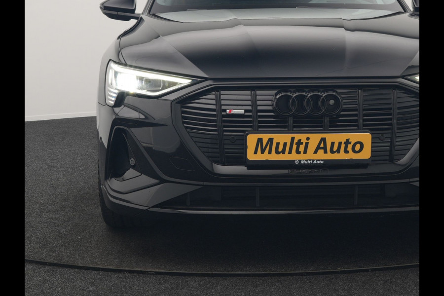 Audi e-tron 50 Quattro Black Edition 313pk Dealer O.H. | Luchtvering | Trekhaak | Camera | Head Up | Lederen Sportstoelen Memory & Verwarmd | Bang & Olufsen | Cruise Control | Keyless | Sfeerverlichting | Apple Carplay | Navigatie | DAB | 21''L.M |