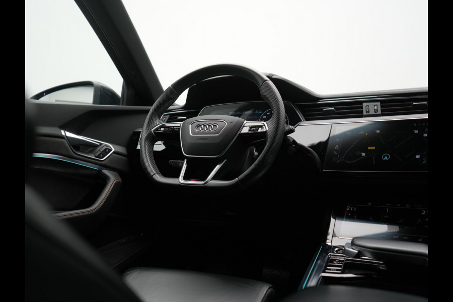 Audi e-tron 50 Quattro Black Edition 313pk Dealer O.H. | Luchtvering | Trekhaak | Camera | Head Up | Lederen Sportstoelen Memory & Verwarmd | Bang & Olufsen | Cruise Control | Keyless | Sfeerverlichting | Apple Carplay | Navigatie | DAB | 21''L.M |