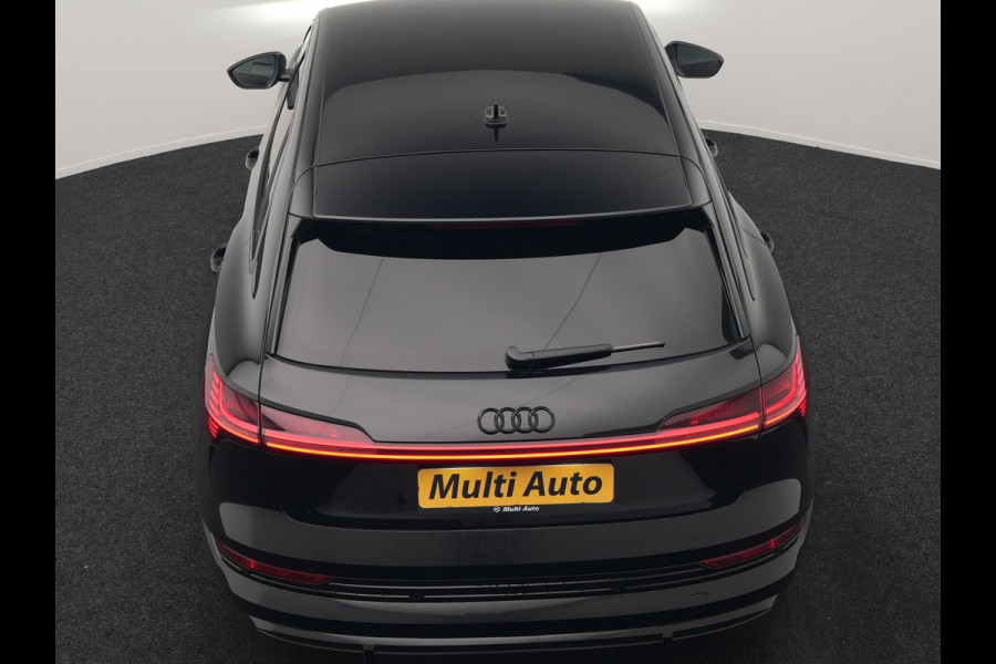 Audi e-tron 50 Quattro Black Edition 313pk Dealer O.H. | Luchtvering | Trekhaak | Camera | Head Up | Lederen Sportstoelen Memory & Verwarmd | Bang & Olufsen | Cruise Control | Keyless | Sfeerverlichting | Apple Carplay | Navigatie | DAB | 21''L.M |