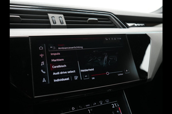 Audi e-tron 50 Quattro Black Edition 313pk Dealer O.H. | Luchtvering | Trekhaak | Camera | Head Up | Lederen Sportstoelen Memory & Verwarmd | Bang & Olufsen | Cruise Control | Keyless | Sfeerverlichting | Apple Carplay | Navigatie | DAB | 21''L.M |