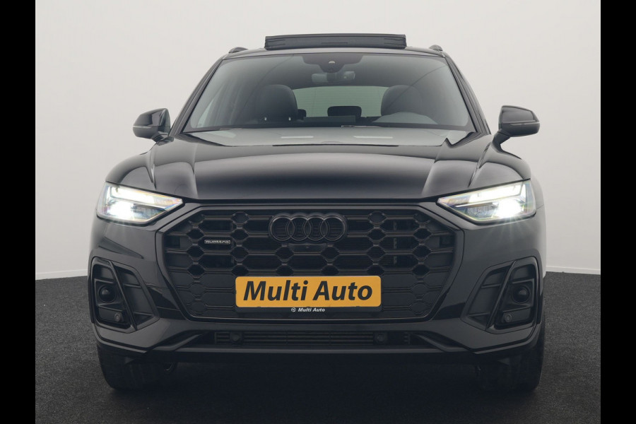 Audi Q5 50 TFSI e S Line PHEV 300pk Dealer O.H. | Trekhaak Af Fabriek | Panodak | 360 Camera | Adaptive Cruise | Sportstoelen Memory & Verwarmd | Park Assist | Navigatie | DAB | Standkachel | Plug In Hybrid |