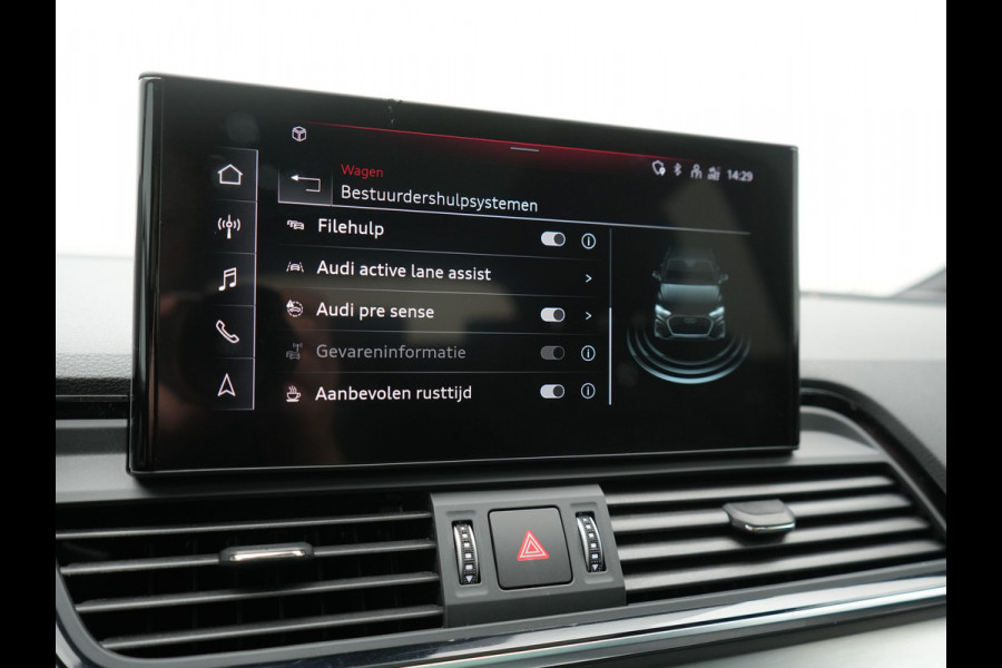 Audi Q5 50 TFSI e S Line PHEV 300pk Dealer O.H. | Trekhaak Af Fabriek | Panodak | 360 Camera | Adaptive Cruise | Sportstoelen Memory & Verwarmd | Park Assist | Navigatie | DAB | Standkachel | Plug In Hybrid |