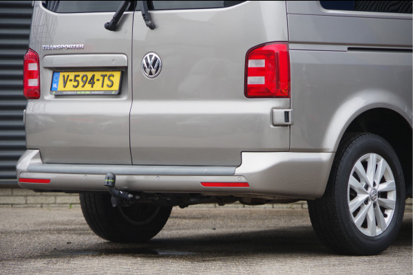 Volkswagen Transporter 2.0 TDI L2H1 DC-5P, 150PK AUT. NAP! TREKHAAK, CARPLAY, NAVI, CRUISE, LEDER STUUR, PARKEERSENSOREN, 16'' LMV