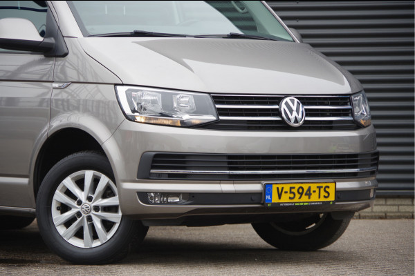 Volkswagen Transporter 2.0 TDI L2H1 DC-5P, 150PK AUT. NAP! TREKHAAK, CARPLAY, NAVI, CRUISE, LEDER STUUR, PARKEERSENSOREN, 16'' LMV