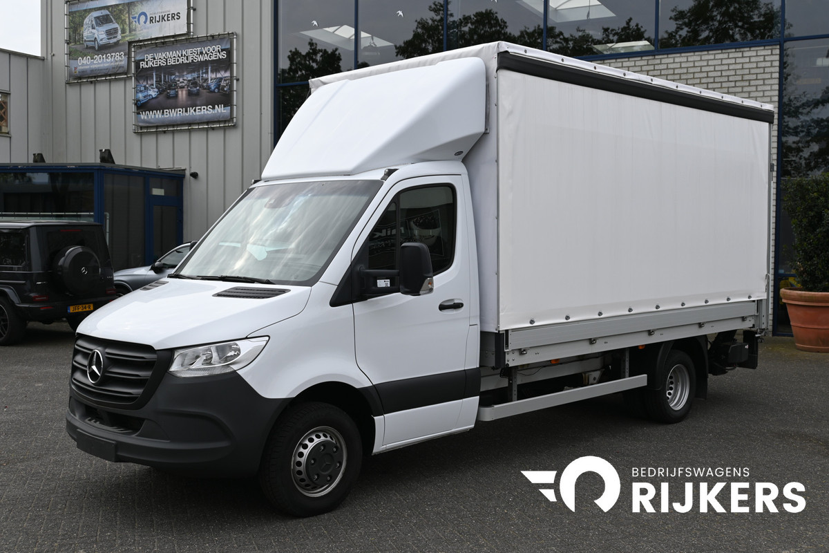 Mercedes-Benz Sprinter 517 CDI L3 Schuifzeil met laadklep 3500 KG trekhaak, Geveerde stoel, Huifzeil, Zeilwagen