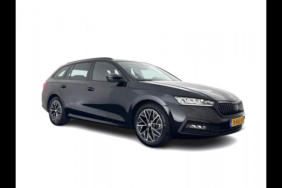 Škoda Octavia Combi 1.0 TSI Sport Business (INCL-BTW) *DIGI-COCKPIT | SPORTSEATS | NAVI-FULLMAP | PRIVACYGLASS | KEYLESS | DAB | ECC | PDC | CRUISE | TOWBAR | 17''ALU*