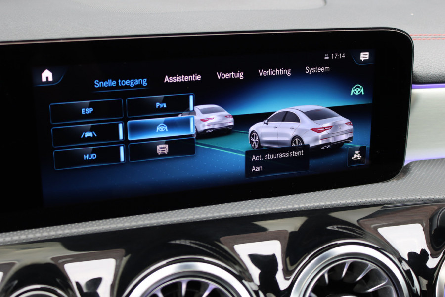Mercedes-Benz CLA-Klasse 250 e AMG Line Premium+ | Panoramadak | Distronic+ | Memory | HUD | Trekhaak | Keyless Go | Surround Camera | Sfeerverlichting | Multibeam LED |