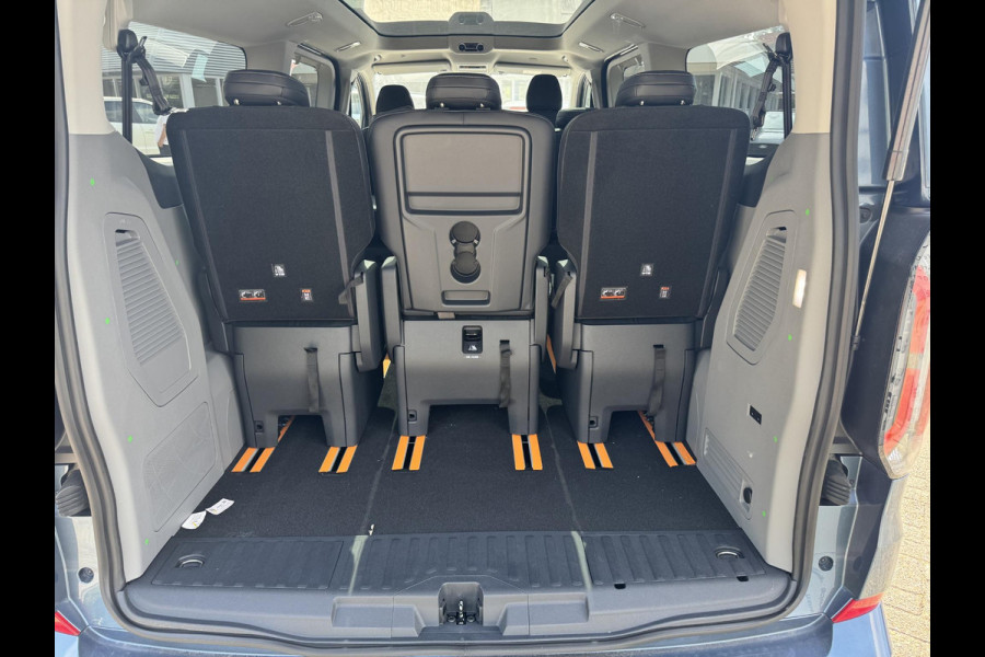 Ford Transit Custom Tourneo 340 2.5 PHEV L2H1 Titanium X 233pk | 16-weg elek. AGR-stoel | Handsfree elektrische dubbele zijschuifdeuren | Panoramadak | 15 B&O speaker | Inklapbare trekhaak | Verwarmbaar stuurwiel | Verwarmbare en elektrisch verstelbare stoelen tweede zitrij | Draadloos opladen