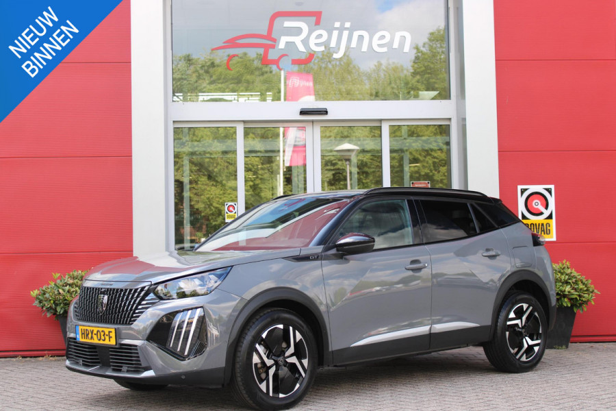 Peugeot 2008 1.2 Hybrid 145PK AUTOMAAT GT | ELEKTRISCH BEDIENBARE BESTUURDERSSTOEL | NAVIGATIE | FULL LED KOPLAMPEN | DRAADLOZE APPLE CARPLAY/ANDROID AUTO | ADAPTIVE CRUISE CONTROL | CAMERA VOOR + ACHTER | CLIMATE CONTROL | LICHTMETALEN VELGEN 17" | KEYLESS ENTRY/START | DAB+ RADIO | ALCANTARA/LEDEREN BEKLEDING  | DODEHOEK DETECTIE | PARKEERSENSOREN VOOR + ACHTER | STOEL VERWARMING | DRAADLOZE TELEFOONLADER |
