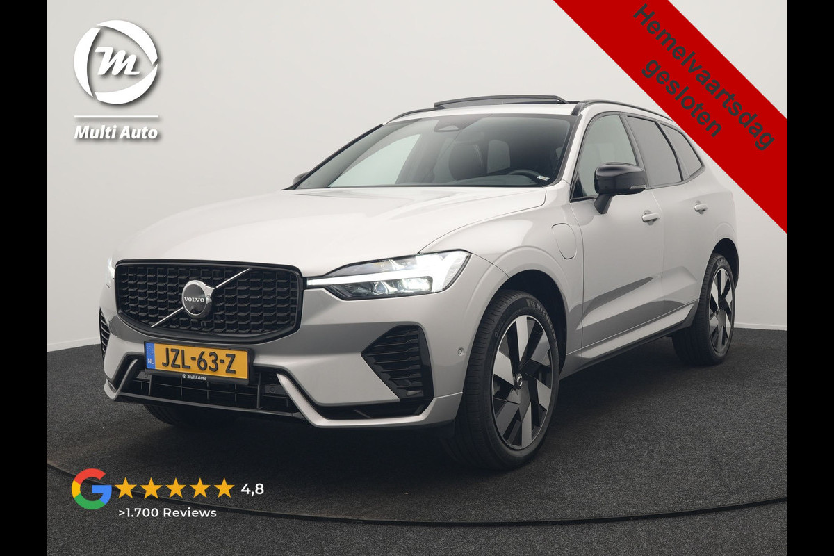 Volvo XC60 T6 AWD Plus Dark LONG RANGE PHEV 350pk Dealer O.H | Panodak | Adaptive Cruise | 360 Camera | Lederen Sportstoelen Memory & Verwarmd | Keyless | Apple Carplay | Pilot Assist | Blis | Virtual | Google Maps | DAB | Plug In Hybrid