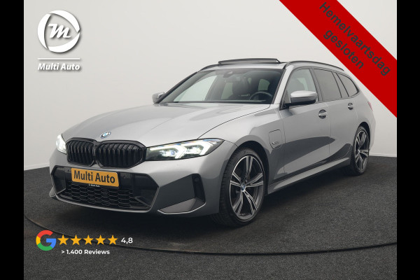 BMW 3 Serie Touring 330e M Sport FACELIFT PHEV 293pk Dealer O.H. | Trekhaak Af Fabriek | Panodak | Harman / Kardon | Sfeerverlichting | Sportstoelen Verwarmd | Widescreen Navi | Apple Carplay | Blis | DAB | Plug In Hybrid |