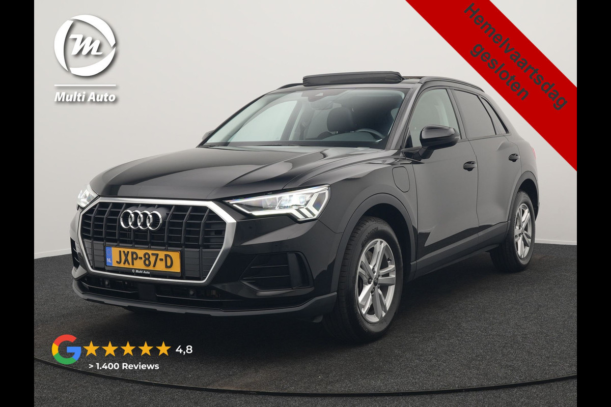 Audi Q3 45 TFSI e PHEV 245pk Dealer O.H. | Trekhaak Af Fabriek | Panodak | Camera | Alcantara Sportstoelen Verwarmd | Apple Carplay | Keyless | Blis | LED Koplampen | Virtual | Navigatie | DAB | Plug In Hybrid |