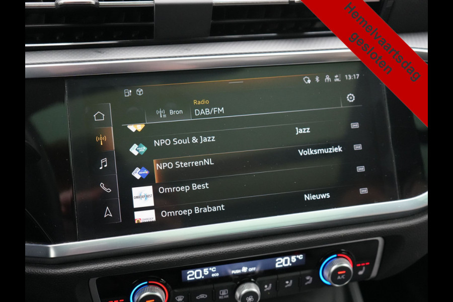 Audi Q3 45 TFSI e PHEV 245pk Dealer O.H. | Trekhaak Af Fabriek | Panodak | Camera | Alcantara Sportstoelen Verwarmd | Apple Carplay | Keyless | Blis | LED Koplampen | Virtual | Navigatie | DAB | Plug In Hybrid |