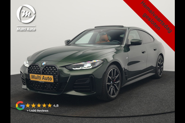 BMW 4 Serie Coupé 430i M Sport 245pk Dealer O.H Sanremo Green | Panodak | Lederen Competition Stoelen Memory & Verwarmd | Adaptive Onderstel | 360 Camera | Harman & Kardon | 19" L.M | Carbon | Apple Carplay | Navigatie | Blis | Virtual | DAB |