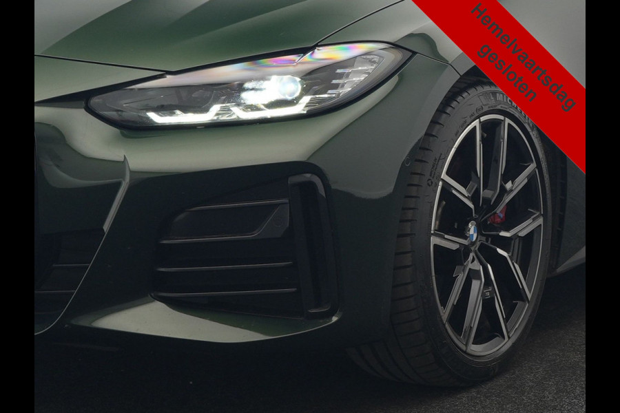 BMW 4 Serie Coupé 430i M Sport 245pk Dealer O.H Sanremo Green | Panodak | Lederen Competition Stoelen Memory & Verwarmd | Adaptive Onderstel | 360 Camera | Harman & Kardon | 19" L.M | Carbon | Apple Carplay | Navigatie | Blis | Virtual | DAB |