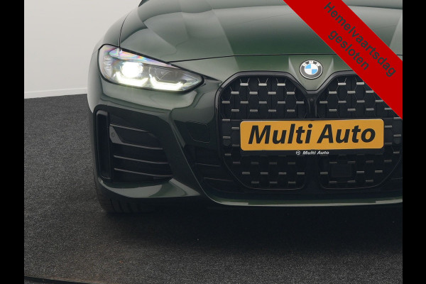 BMW 4 Serie Coupé 430i M Sport 245pk Dealer O.H Sanremo Green | Panodak | Lederen Competition Stoelen Memory & Verwarmd | Adaptive Onderstel | 360 Camera | Harman & Kardon | 19" L.M | Carbon | Apple Carplay | Navigatie | Blis | Virtual | DAB |