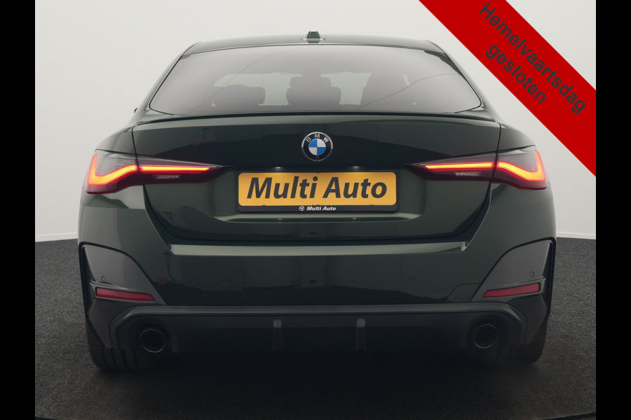 BMW 4 Serie Coupé 430i M Sport 245pk Dealer O.H Sanremo Green | Panodak | Lederen Competition Stoelen Memory & Verwarmd | Adaptive Onderstel | 360 Camera | Harman & Kardon | 19" L.M | Carbon | Apple Carplay | Navigatie | Blis | Virtual | DAB |