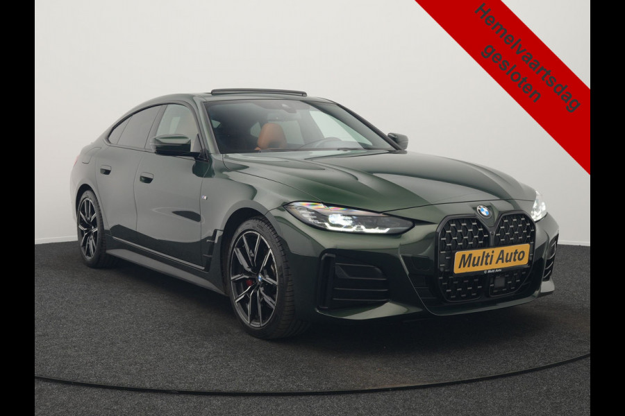BMW 4 Serie Coupé 430i M Sport 245pk Dealer O.H Sanremo Green | Panodak | Lederen Competition Stoelen Memory & Verwarmd | Adaptive Onderstel | 360 Camera | Harman & Kardon | 19" L.M | Carbon | Apple Carplay | Navigatie | Blis | Virtual | DAB |