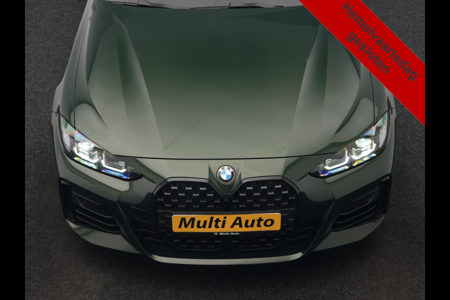 BMW 4 Serie Coupé 430i M Sport 245pk Dealer O.H Sanremo Green | Panodak | Lederen Competition Stoelen Memory & Verwarmd | Adaptive Onderstel | 360 Camera | Harman & Kardon | 19" L.M | Carbon | Apple Carplay | Navigatie | Blis | Virtual | DAB |