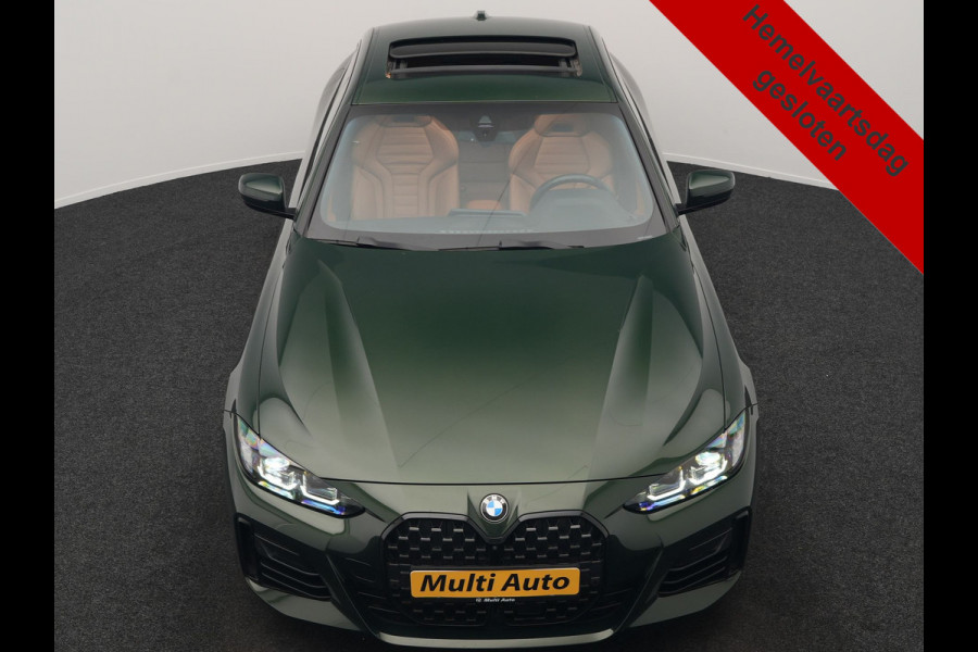 BMW 4 Serie Coupé 430i M Sport 245pk Dealer O.H Sanremo Green | Panodak | Lederen Competition Stoelen Memory & Verwarmd | Adaptive Onderstel | 360 Camera | Harman & Kardon | 19" L.M | Carbon | Apple Carplay | Navigatie | Blis | Virtual | DAB |