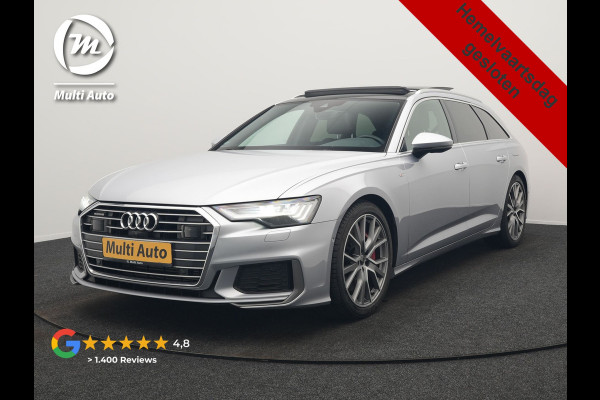 Audi A6 Avant 55 TFSI e Quattro S Competition PHEV 367pk Dealer O.H. | 2x S-Line | Trekhaak Af Fabriek | Panodak | 360 Camera | Bang & Olufsen | Adaptive Cruise | Sportstoelen Memory & Verwarmd | Apple Carplay | Keyless | Stuur Verwarmd | Virtual | Navigatie | Plug In Hybrid