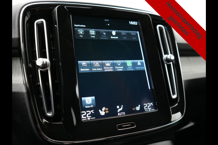 Volvo XC40 T4 Recharge Inscription 211pk PHEV Dealer O.H. | Trekhaak Af Fabriek | Adaptive Cruise | 360 Camera | Lederen Sportstoelen Memory & Verwarmd | Stuur Verwarmd | Apple Carplay | Keyless | Blis | Navigatie | DAB | Plug In Hybrid