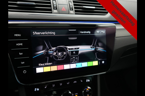 Škoda Superb Combi 1.4 TSI iV Sportline PHEV 218pk Dealer O.H | Panodak | Crystal LED | Camera | Alcantara Sportstoelen Memory & Verwarmd | Cruise Control | Sfeerverlichting | Apple Carplay | Keyless | Navigatie | Virtual | DAB | 19"L.M | Plug In Hybrid |