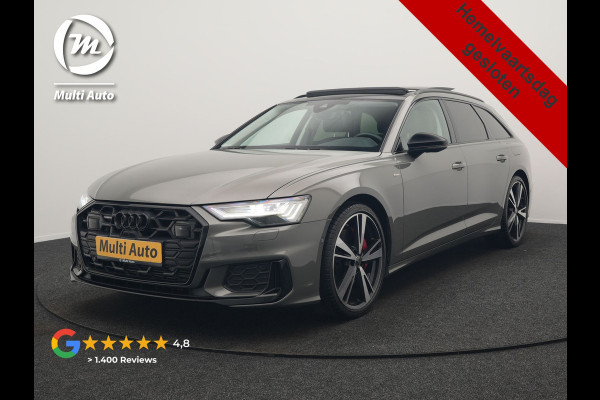 Audi A6 Avant 55 TFSI e Quattro Facelift S Line Competition PHEV 367pk | Trekhaak Af Fabriek | Panodak | Adaptive Cruise | 360 Camera | Matrix LED | Bang & Olufsen Sound | Lederen Comfortstoelen Memory & Massage & Ventilatie | Keyless | Stuur Verwarmd | Plug In Hybrid |