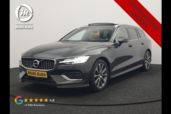 Volvo V60 T8 Twin Engine AWD Inscription PHEV 390pk | Panodak | Lederen Sportstoelen & Stuur Verwarmd | Apple Carplay | Navigatie | Cruise Control | Virtual | Achterbank Verwarmd | 18"L.M | Plug In Hybrid |