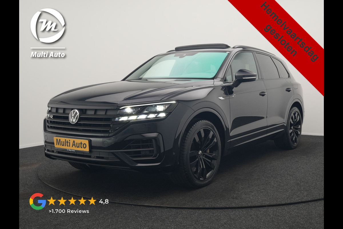 Volkswagen Touareg 3.0 TSi 4MOTION R PHEV 462pk Dealer O.H. | Luchtvering | Trekhaak Af Fabriek | Panodak | Adaptive Cruise | Lederen Sportstoelen Memory & Verwarmd | Camera | 21"L.M | Stuur Verwarmd | Keyless | Apple Carplay | Blis | Plug In Hybrid |