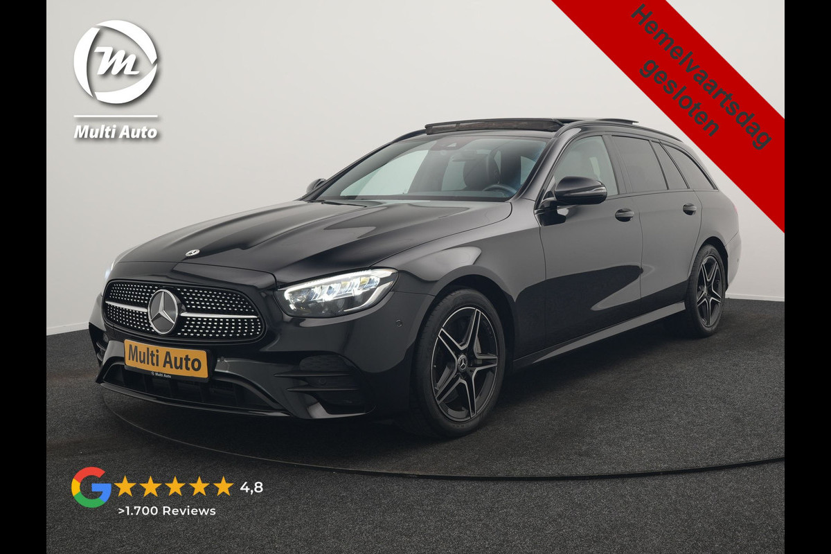 Mercedes-Benz E-Klasse Estate 300 e AMG Line PHEV 320pk Dealer O.H. | Panodak | Camera | Alcantara Sportstoelen Verwarmd | Sfeerverlichting | Blis | Apple Carplay | Night Pakket | Virtual | Navigatie | DAB | Plug In Hybrid |