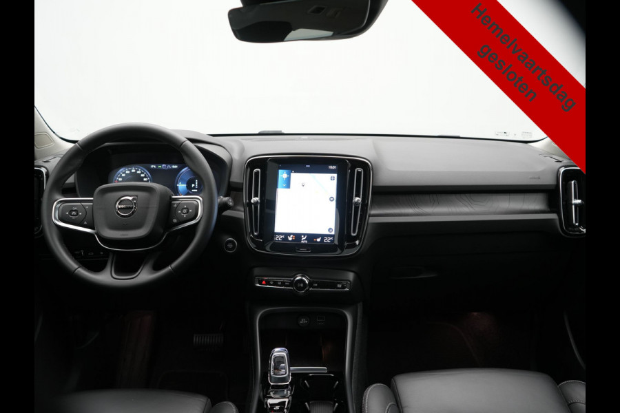 Volvo XC40 T5 Ultimate Dark PHEV 262pk Dealer O.H. | Trekhaak Af Fabriek | Panodak | 360 Camera | Harman & Kardon | Lederen Sportstoelen Memory & Verwarmd | Cruise Control | Apple Carplay | Navigatie | Stuur Verwarmd | Keyless | DAB |