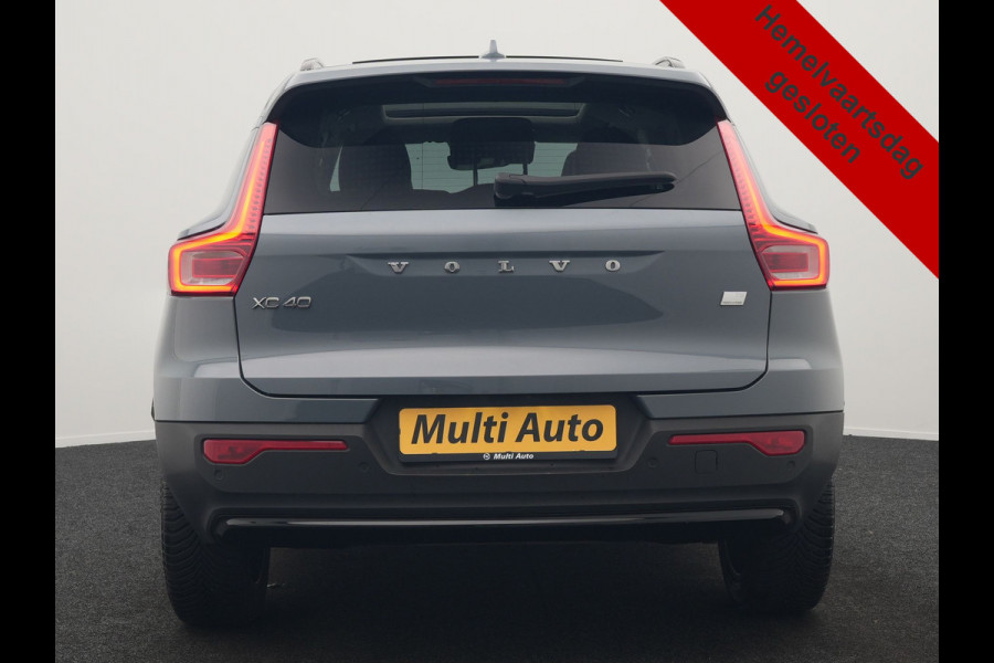 Volvo XC40 T5 Ultimate Dark PHEV 262pk Dealer O.H. | Trekhaak Af Fabriek | Panodak | 360 Camera | Harman & Kardon | Lederen Sportstoelen Memory & Verwarmd | Cruise Control | Apple Carplay | Navigatie | Stuur Verwarmd | Keyless | DAB |