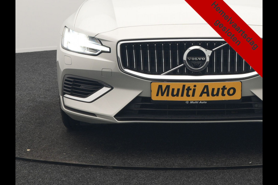 Volvo V60 T6 Recharge AWD Inscription PHEV Long Range 350pk Dealer O.H | Trekhaak Af Fabriek | Panodak | 360 Camera | Harman / Kardon | Lederen Sportstoelen & Stuur Verwarmd | Keyless | Apple Carplay | Virtual | Navigatie | DAB+ | 19"L.M | Plug In Hybrid |