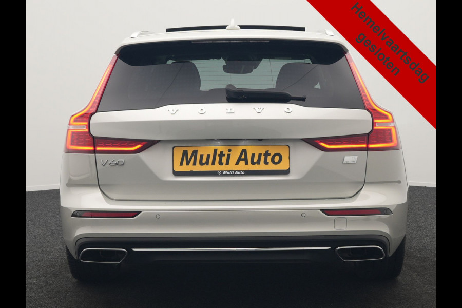 Volvo V60 T6 Recharge AWD Inscription PHEV Long Range 350pk Dealer O.H | Trekhaak Af Fabriek | Panodak | 360 Camera | Harman / Kardon | Lederen Sportstoelen & Stuur Verwarmd | Keyless | Apple Carplay | Virtual | Navigatie | DAB+ | 19"L.M | Plug In Hybrid |