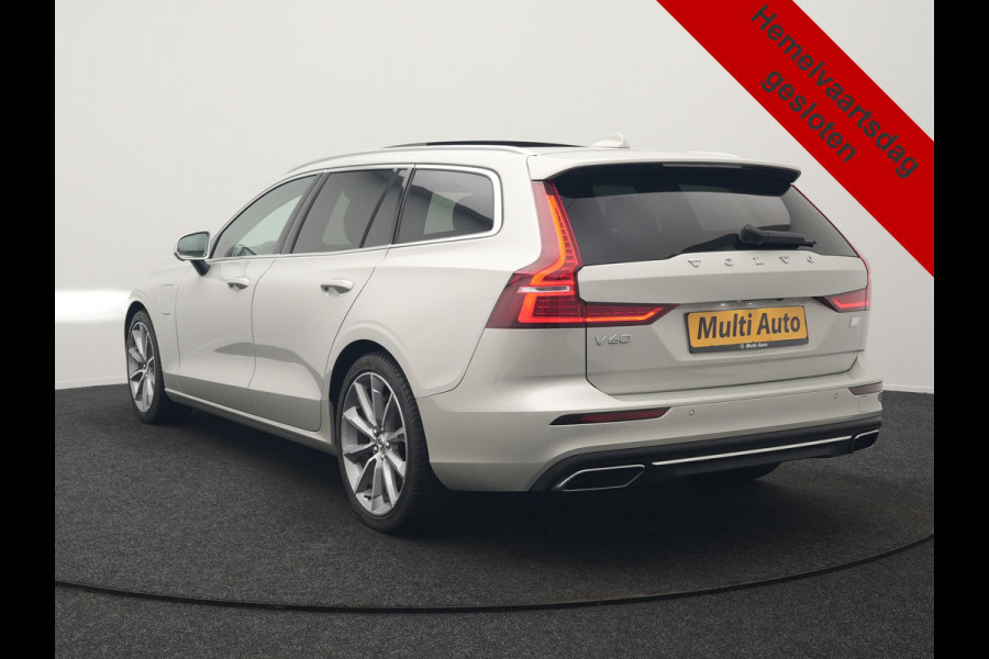 Volvo V60 T6 Recharge AWD Inscription PHEV Long Range 350pk Dealer O.H | Trekhaak Af Fabriek | Panodak | 360 Camera | Harman / Kardon | Lederen Sportstoelen & Stuur Verwarmd | Keyless | Apple Carplay | Virtual | Navigatie | DAB+ | 19"L.M | Plug In Hybrid |