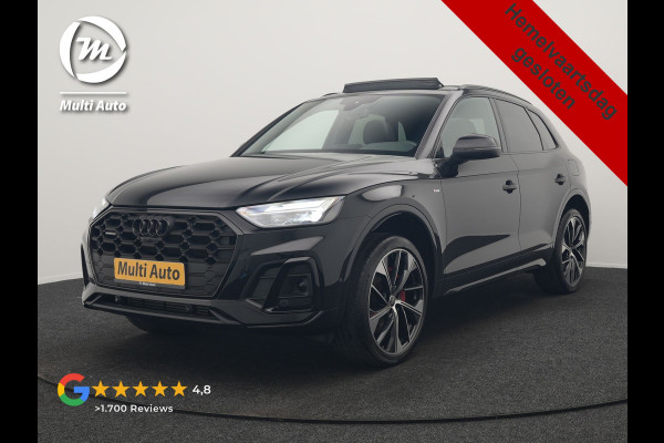 Audi Q5 50 TFSI e S Line PHEV 300pk Dealer O.H. | Trekhaak Af Fabriek | Panodak | 360 Camera | Adaptive Cruise | Sportstoelen Memory & Verwarmd | Park Assist | Navigatie | DAB | Standkachel | Plug In Hybrid |