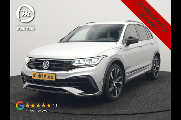Volkswagen Tiguan 1.4 TSI eHybrid R-Line PHEV 245pk Dealer O.H | Trekhaak Af Fabriek | Adaptive Cruise | IQ Light | Adaptive Onderstel | Camera | Alcantara Sportstoelen & Stuur Verwarmd | Blis | Keyless | Sfeerverlichting | Virtual | Navigatie | DAB | 20"L.M | Plug In Hybrid |