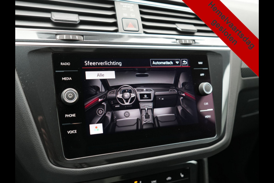 Volkswagen Tiguan 1.4 TSI eHybrid R-Line PHEV 245pk Dealer O.H | Trekhaak Af Fabriek | Adaptive Cruise | IQ Light | Adaptive Onderstel | Camera | Alcantara Sportstoelen & Stuur Verwarmd | Blis | Keyless | Sfeerverlichting | Virtual | Navigatie | DAB | 20"L.M | Plug In Hybrid |